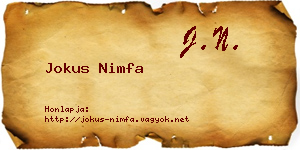 Jokus Nimfa névjegykártya